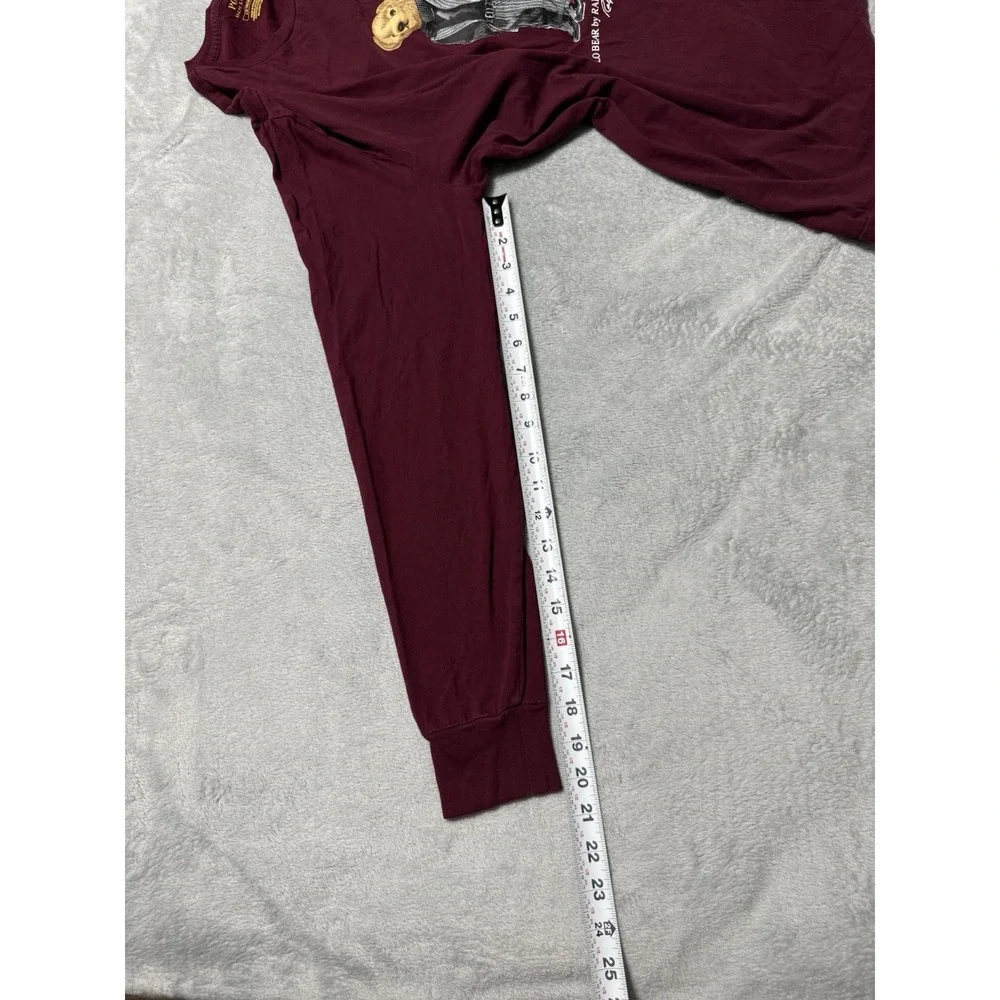 Polo Bear by Ralph Lauren Maroon Long Sleeve T-Shirt Crew Mens Large